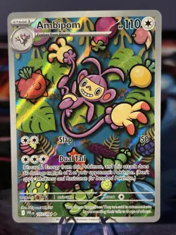 2025 POKEMON PFL EN-PHANTASMAL FLAMES 107 AMBIPOM ILLUSTRATION RARE NM/M - Image 1