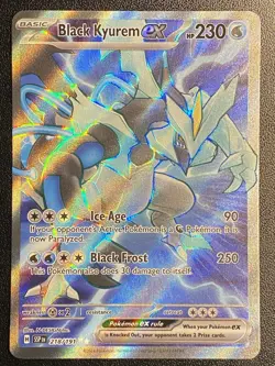 Black Kyurem ex UR 218/191 Pokemon TCG S&V Surging Sparks Ultra Rare NM - Image 1