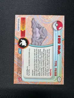 Muk #89 2000 Topps Pokemon TV Animation Edition Series 2 - Image 5