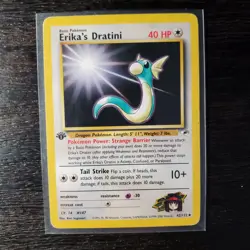 2000 Pokemon Gym Heroes 1st Edition Erika’s Dratini /132 Uncommon #42 LP/MP - Image 1
