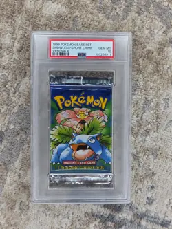 Pokemon Base Set SHADOWLESS Booster Pack Venusaur PSA 10 - Image 1