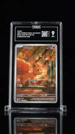 2025 Pokemon Vulpix Mega Evolution 138/132 IR TAG MINT 9 - Image 1
