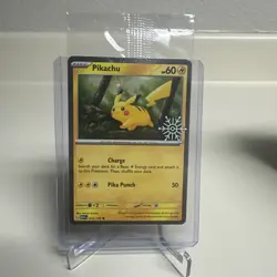 Pikachu ~Swirl~ 025/165 Factory Sealed Snowflake Stamp Cosmo Holo NM Pokemon TCG - Image 1
