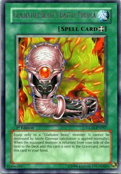 Gladiator Beast's Battle Manica GLAS-EN057 Yu-Gi-Oh! 1st Edition Light Play - Image 1