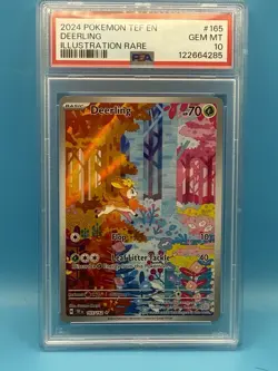 2024 Pokemon TEF EN Deerling IR # 165 PSA 10 High Cert 122664285 - Image 1