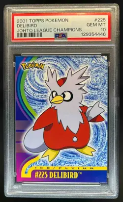 2001 Topps Pokemon Johto League Champions Delibird #NNO PSA 10 - Image 1
