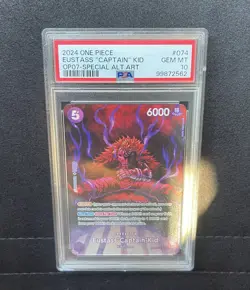 Eustass 'Captain' Kid SP OP07- 074 Alt Art PSA 10 English ONE PIECE OP05-074 - Image 3