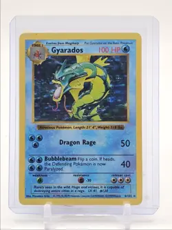 GYARADOS 1999 POKEMON SHADOWLESS BASE SET HOLO RARE 6/102 Q3626 - Image 1