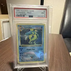 Pokemon Gyarados Base Set (Shadowless) Holo Rare 6/102 PSA 9 1999 English - Image 1