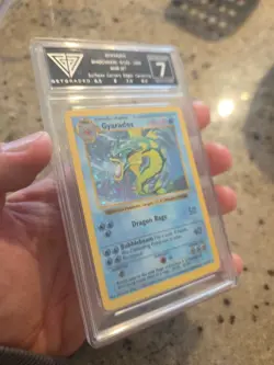 Getgraded 7 Shadowless Gyarados #6 6/102 1999 Base Set Holo Rare Pokemon - Image 2