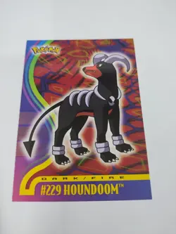 MINT 2001 topps Pokemon Johto League Champions Non Holo Foil #229 Houndoom - Image 1