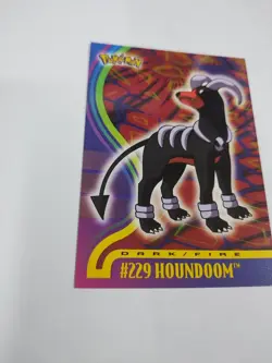 MINT 2001 topps Pokemon Johto League Champions Non Holo Foil #229 Houndoom - Image 5