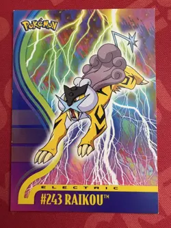 2001 topps Pokemon Johto League Champions Non Holo Foil #243 Raikou - Image 1