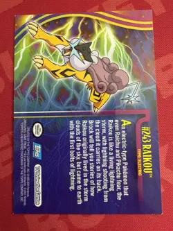 2001 topps Pokemon Johto League Champions Non Holo Foil #243 Raikou - Image 4