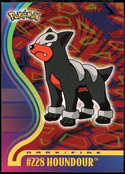 2001 Topps Pokemon TV Johto League Champions Non Holo Foil #228 Houndour - Image 1