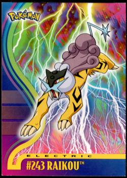 2001 topps Pokemon Johto League Champions Non Holo Foil #243 Raikou - Image 1