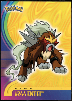 2001 topps Pokemon Johto League Champions Non Holo Foil #244 Entei - Image 1