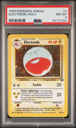 1999 POKEMON JUNGLE #2 ELECTRODE-HOLO PSA 8 - Image 1