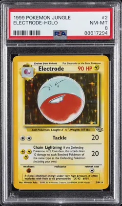 1999 POKEMON JUNGLE #2 ELECTRODE-HOLO PSA 8 - Image 1