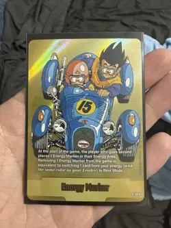 Son Goku E-50 Gold Energy Marker Dragon Ball Manga Booster Card Fusion World - Image 1