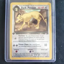 Pokemon Dark Persian Rare Team Rocket 42/82 60 HP Vintage 2000 English Card - Image 1