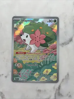 Pokemon TCG Shaymin 185/182 Destined Rivals DRI Illustration Rare Full Art - Image 1