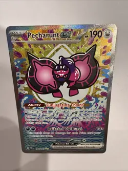 Pokemon TCG Pecharunt EX Prismatic Evolutions Special Illustration Rare 163/131 - Image 4
