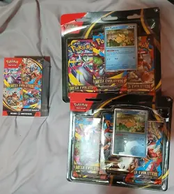 Pokemon TCG Mega Evolution lot - 2 3 Pack Blister Psyduck Promo Booster Bundle - Image 1