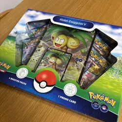 Pokemon Go Alolan Exeggutor V Collection Box 4 Booster Pack Set Sealed - Image 2