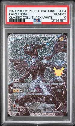 Zekrom #114 2021 Pokemon Celebrations Classic Collection PSA 10 250001 - Image 1