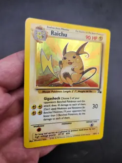 Pokemon TCG Fossil Raichu Holo Unlimited 14/62 LP. - Image 3