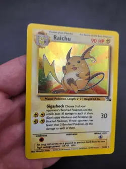 Pokemon TCG Fossil Raichu Holo Unlimited 14/62 LP. - Image 4