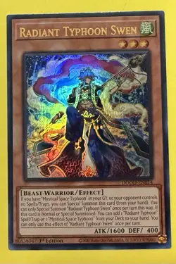 YuGiOh ~ Radiant Typhoon Swen DOOD-EN014 ~ Ultra Rare 1st Edition ~ Pack Fresh - Image 1