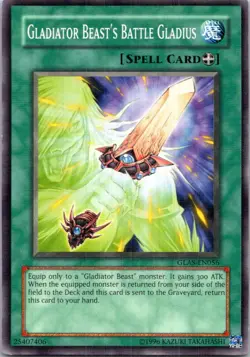 Gladiator Beast's Battle Gladius GLAS-EN056 Yu-Gi-Oh! Unlimited Light Play - Image 1