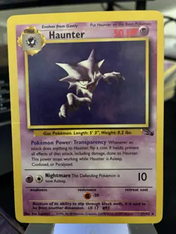 Pokemon TCG Haunter #21/62 Fossil Unlimited Non Holo Rare VTG WOTC LP 1999 - Image 1