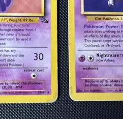 WOTC Pokemon TCG Fossil Unlimited Rare Non Holo Gengar 20 Gastly 33 Haunter 21 - Image 2