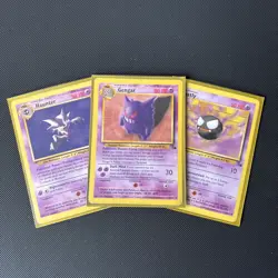 WOTC Pokemon TCG Fossil Unlimited Rare Non Holo Gengar 20 Gastly 33 Haunter 21 - Image 5