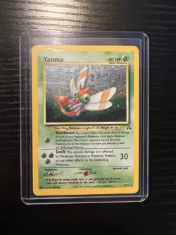 Yanma Neo Discovery Swirl 17/75 Holo Rare Pokemon TCG Card - Image 1