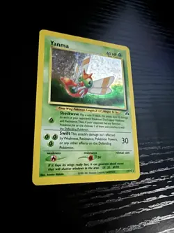 Yanma Neo Discovery Swirl 17/75 Holo Rare Pokemon TCG Card - Image 4