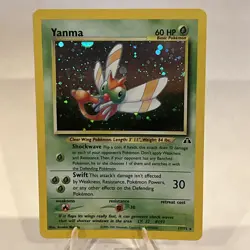 Yanma Neo Discovery Swirl 17/75 Holo Rare Pokemon TCG Card - Image 1