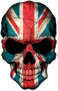 SKULL UNION JACK FLAG DECAL STICKER 3M TRUCK UNITED KINGDOM VEHICLE WINDOW WALL - Image 1
