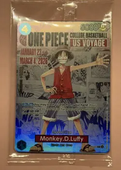 🔥Monkey D Luffy One Piece College 🏀 Rare Card. Original Seal UNOPENED!🔥 - Image 1