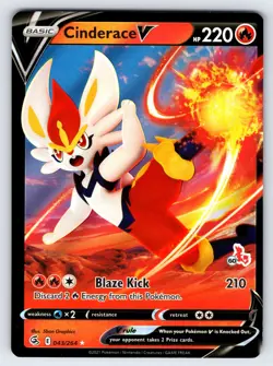 Cinderace V 043/264 Battle Academy Cinderace Deck Pokemon Card Promo Rare Nm/Vlp - Image 1