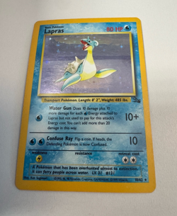 Lapras Holo Rare 10/62 - Fossil Set (1999) - Pokemon Card LP - Image 1