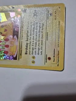 NM Birthday Pikachu #24 Holo Black Star Celebrations Promo Pokemon Card - Image 2