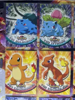1999 Pokemon Topps Base Set Trio Charizard Blastoise Venusaur Cards Blue Logo - Image 2