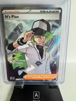 Pokemon TCG N's Plan 163/086 Ultra Rare Sv: Black Bolt Holo - NM - Image 1