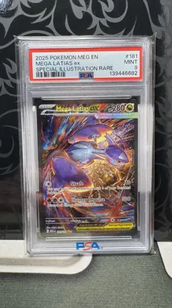 2025 Pokemon Mega Evolution Mega Latias Ex Special Illustration Rare PSA 9 - Image 1