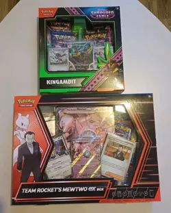 Pokemon TCG Team Rocket’s Mewtwo ex Box & Kingambit Illustration Collection - Image 1