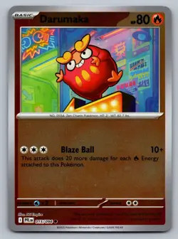 Pokemon TCG ME02: Phantasmal Flames Darumaka 015/094 Reverse Holo - Image 1